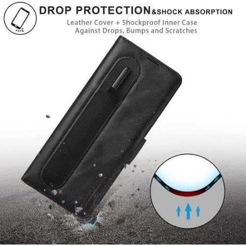 Full Cover Leather Flip Wallet Case For Samsung Galaxy Z Fold 3 With S Pen Holder