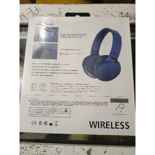 Bluetooth Headphones With Extra Bass - Blue
