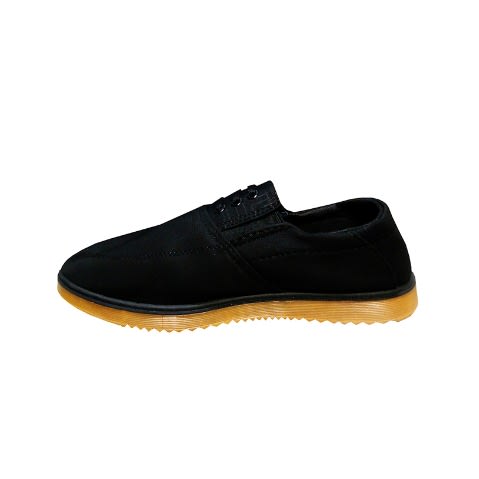 Elastic Lace Up Casual Sneakers For Men - Black
