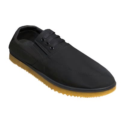 Elastic Lace Up Casual Sneakers For Men - Black
