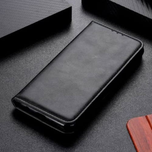 Leather Flip Case For Samsung A31 - Black