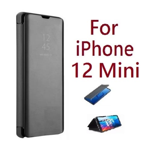 Standing Clear View Protective Flip Case Pouch For iPhone 12 Mini