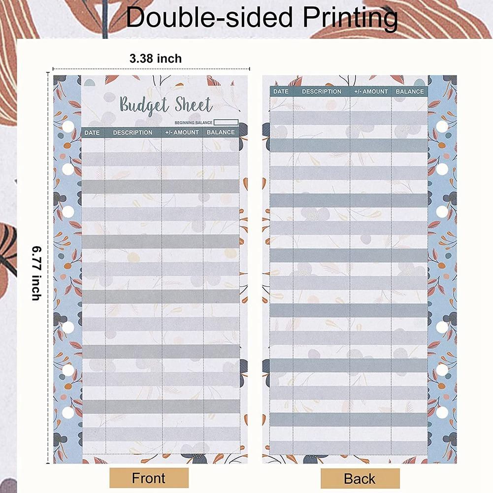 12 Expense Budget Sheets, Money Organizer for A6 Budget Binder -for Cash & LEDger Book, for Wallet, Budget Planner