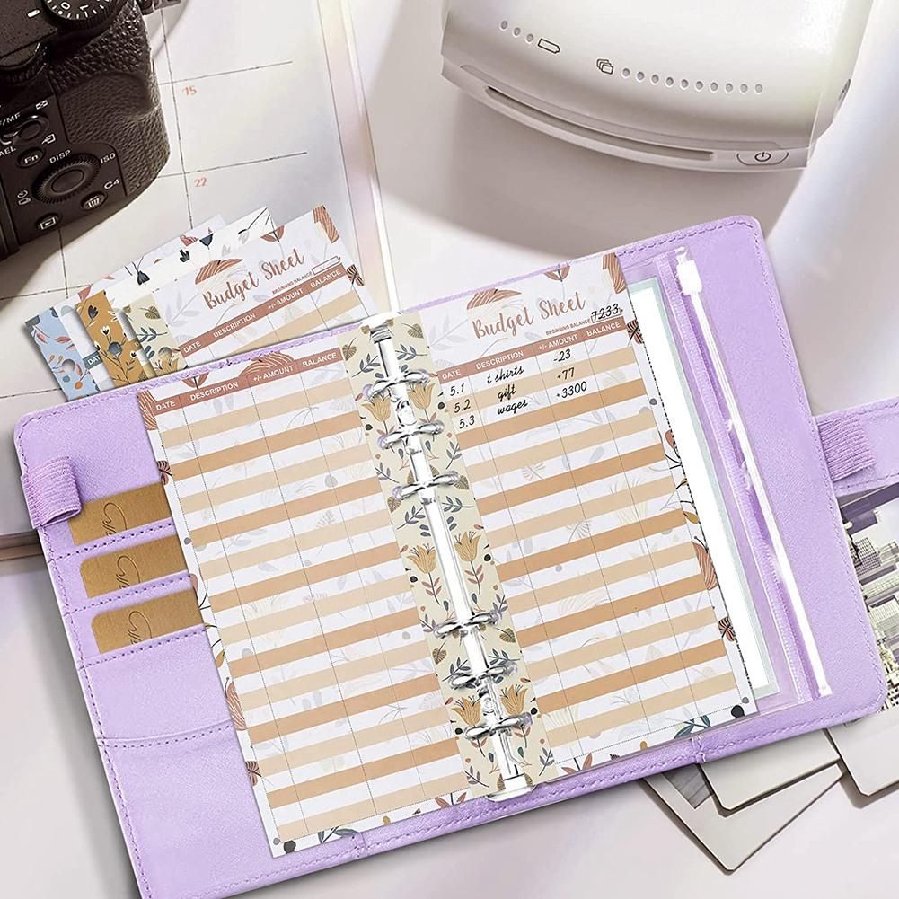 12 Expense Budget Sheets, Money Organizer for A6 Budget Binder -for Cash & LEDger Book, for Wallet, Budget Planner