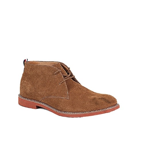 Men's Hi-top Suede Lace-up Shoe - Brown