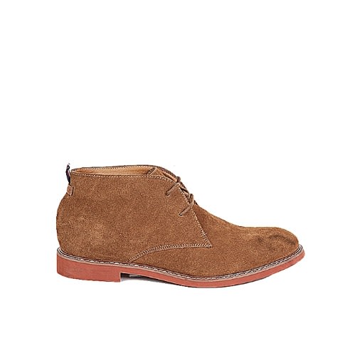 Men's Hi-top Suede Lace-up Shoe - Brown