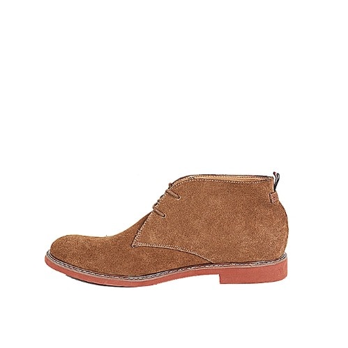 Men's Hi-top Suede Lace-up Shoe - Brown