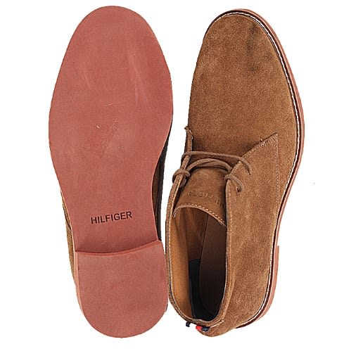 Men's Hi-top Suede Lace-up Shoe - Brown
