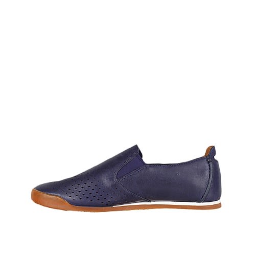 Men's Perforated Flat-sole Trendy Shoe - Navy