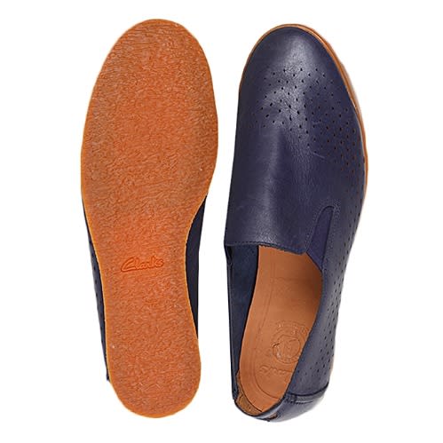 Men's Perforated Flat-sole Trendy Shoe - Navy