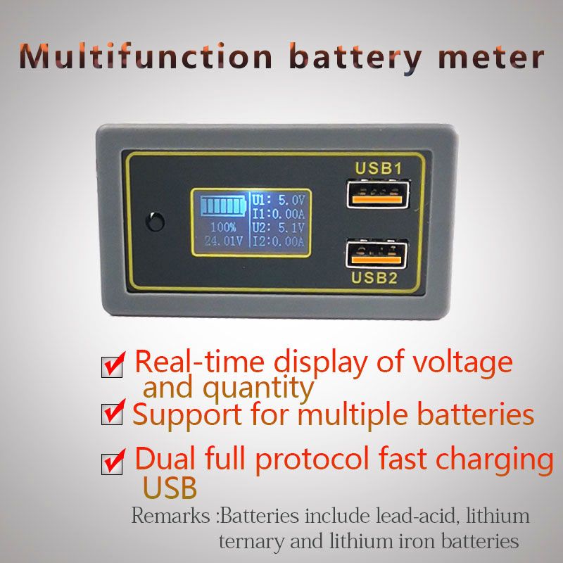 ZK-BC 4.5-32v 12v 24v Lead-acid Lithium Battery Voltmeter