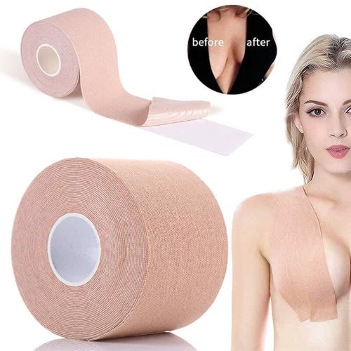 Plus Size Breathable Breast Push Up Boob Tape - 5pcs