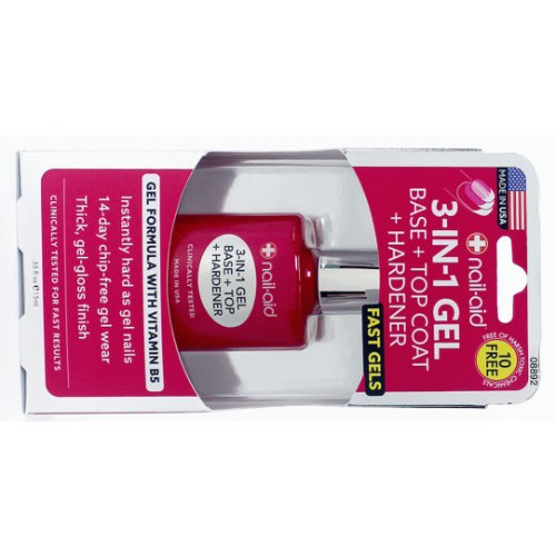 Nail-aid 3-in-1 Gel Base + Top + Hardener Clear -15ml