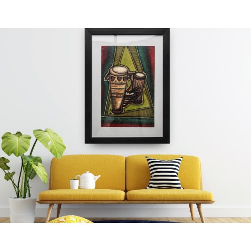 Emmacratic Art - Folk Art Work - 2 Pieces