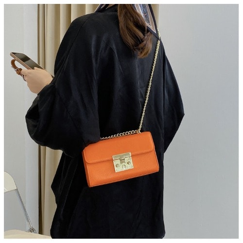 Ladies Handbag - 8X7X13cm  Orange