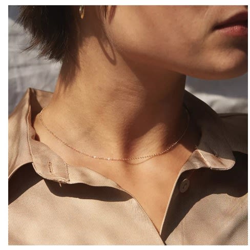 Unisex Slim Chain Necklace - Gold