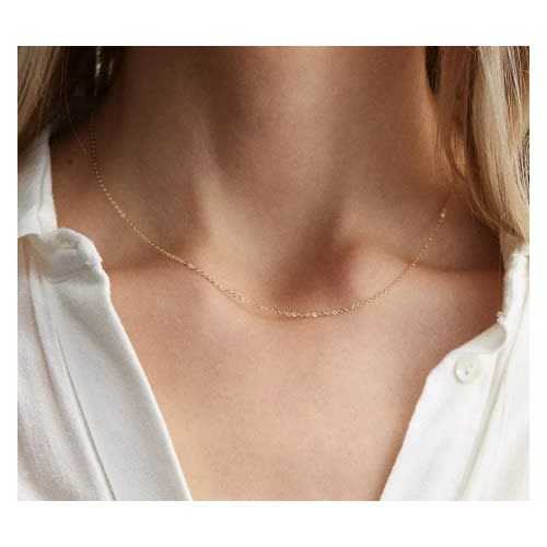 Unisex Slim Chain Necklace - Gold