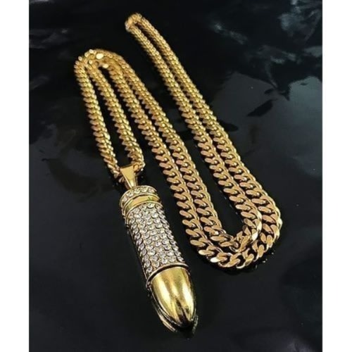 Cuban Chain With Bullet Pendant