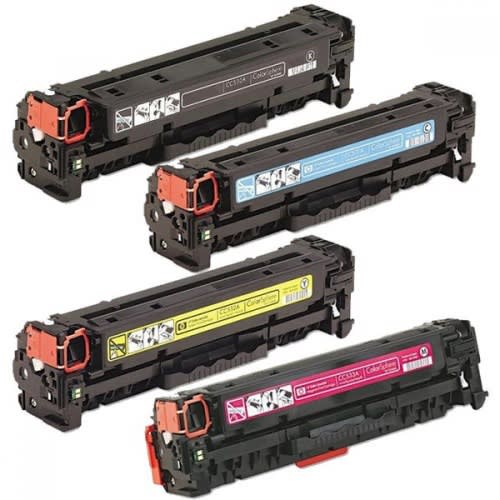 304a Set - Cc530a Cc531a Cc532a Cc533a - Black - Cyan - Magenta & Yellow Toner