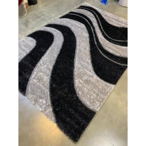 Pattern Center Shaggy Rug -4 By 6ft -Multicolor