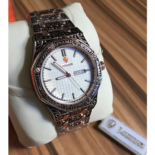 Men's Print Signatures Rose Gold Wrist Watch