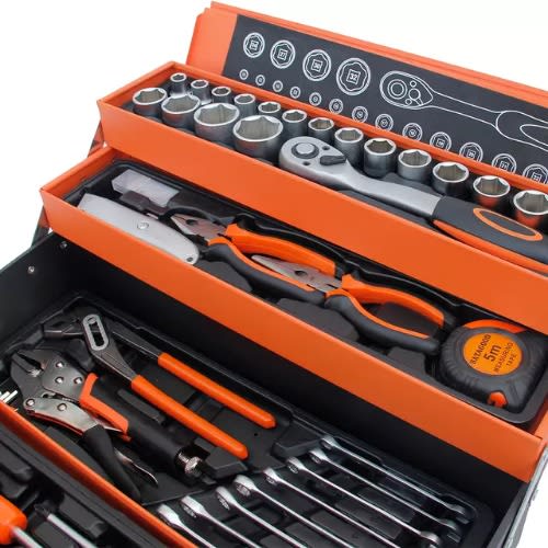 Lever Tool Set With Metal Box 5 - 85pcs