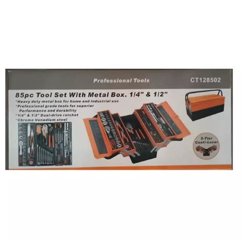 Lever Tool Set With Metal Box 5 - 85pcs