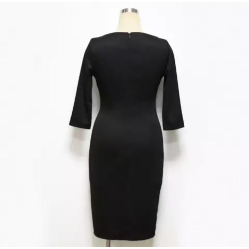 V-neck Side Bottom Line Bodycom Dress