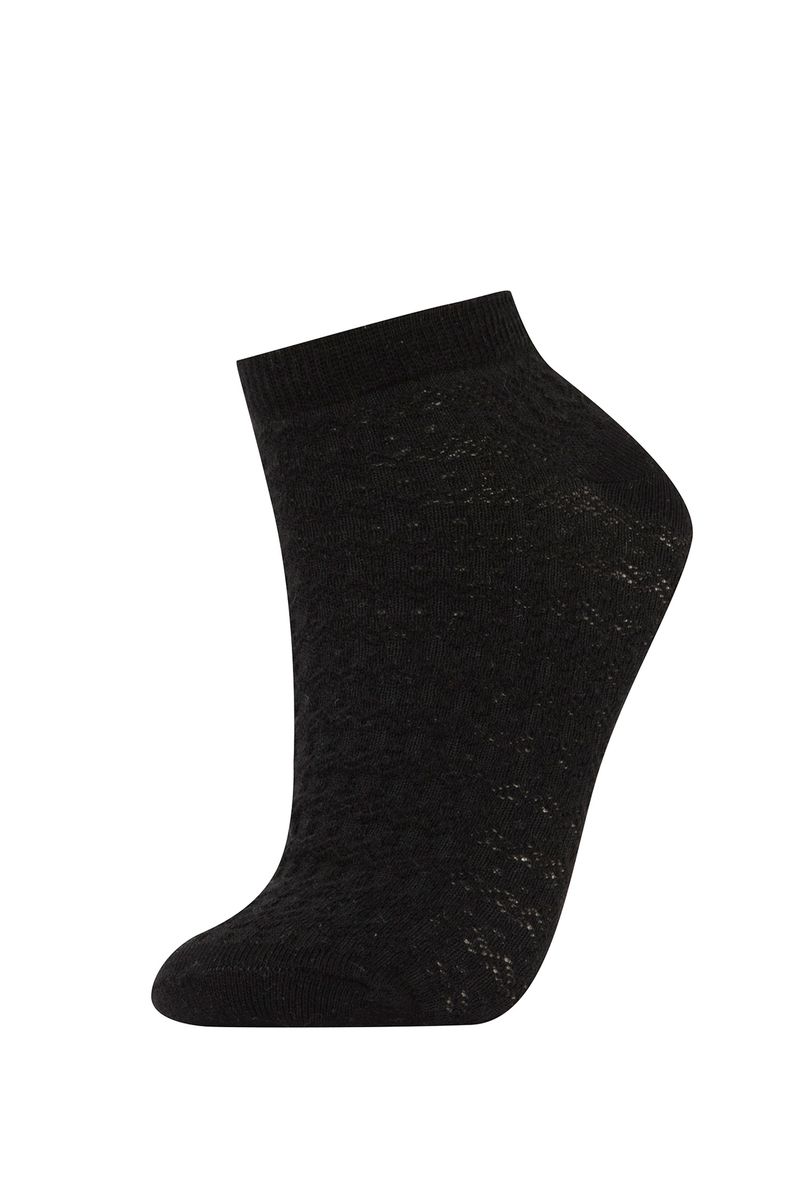 Woman Low Cut 3 Low Cut Socks-Black