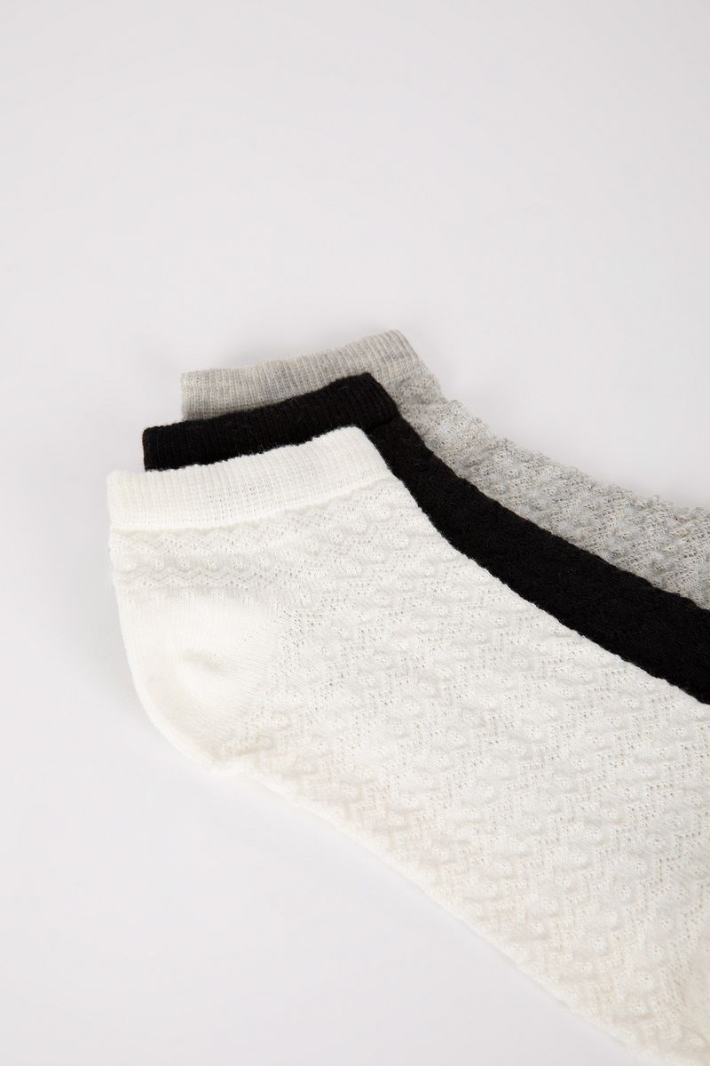 Woman Low Cut 3 Low Cut Socks-Black
