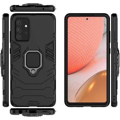 Hybrid Heavy Duty Shockproof Armor Case For Samsung Galaxy A72 Black