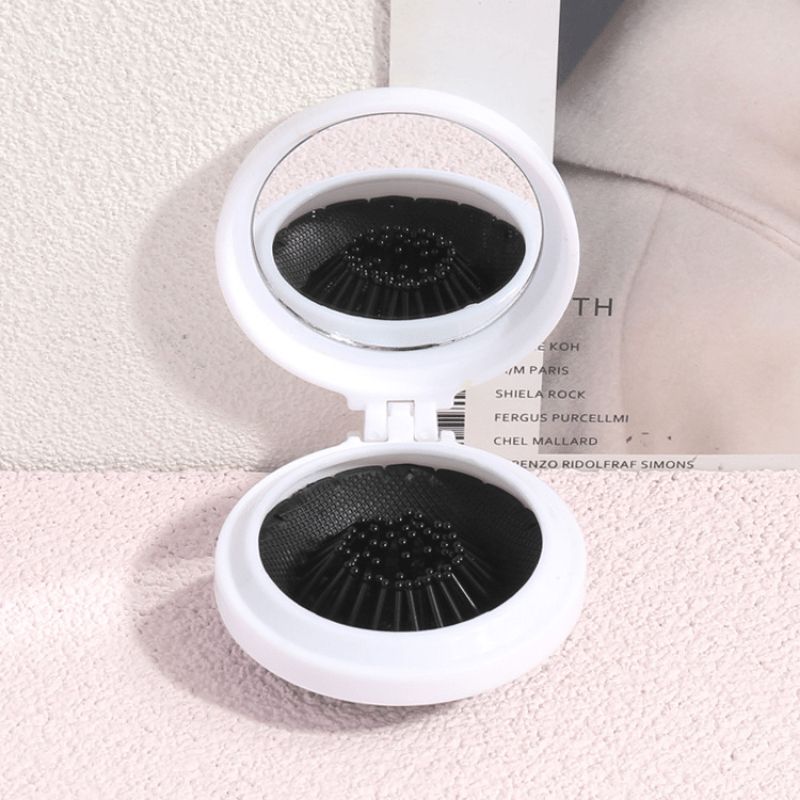 7pcs Folding Travel Mirror Hair Brush, Mini Hair Comb, Massage Comb for Girls