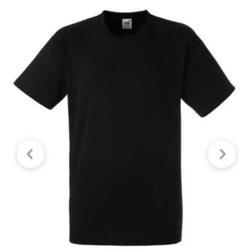 Plain Round Neck T-shirt - Black