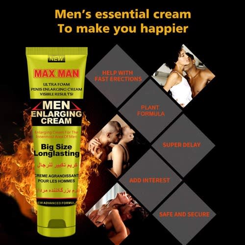 MAXMAN - Massage Cream - Penis Becomes Longer And Thicker Penis Enhancement Cream - 40g - Yellow