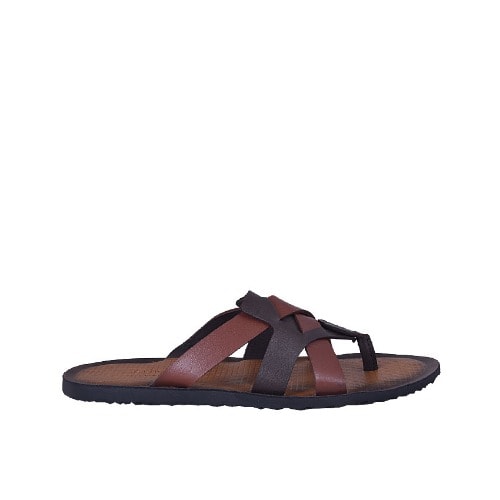 Men’s Multi Cross Slippers- Coffee & Brown Msl-4298
