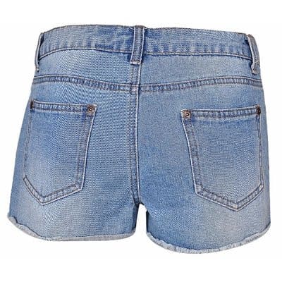 Ladies Jean Bumshort - Blue