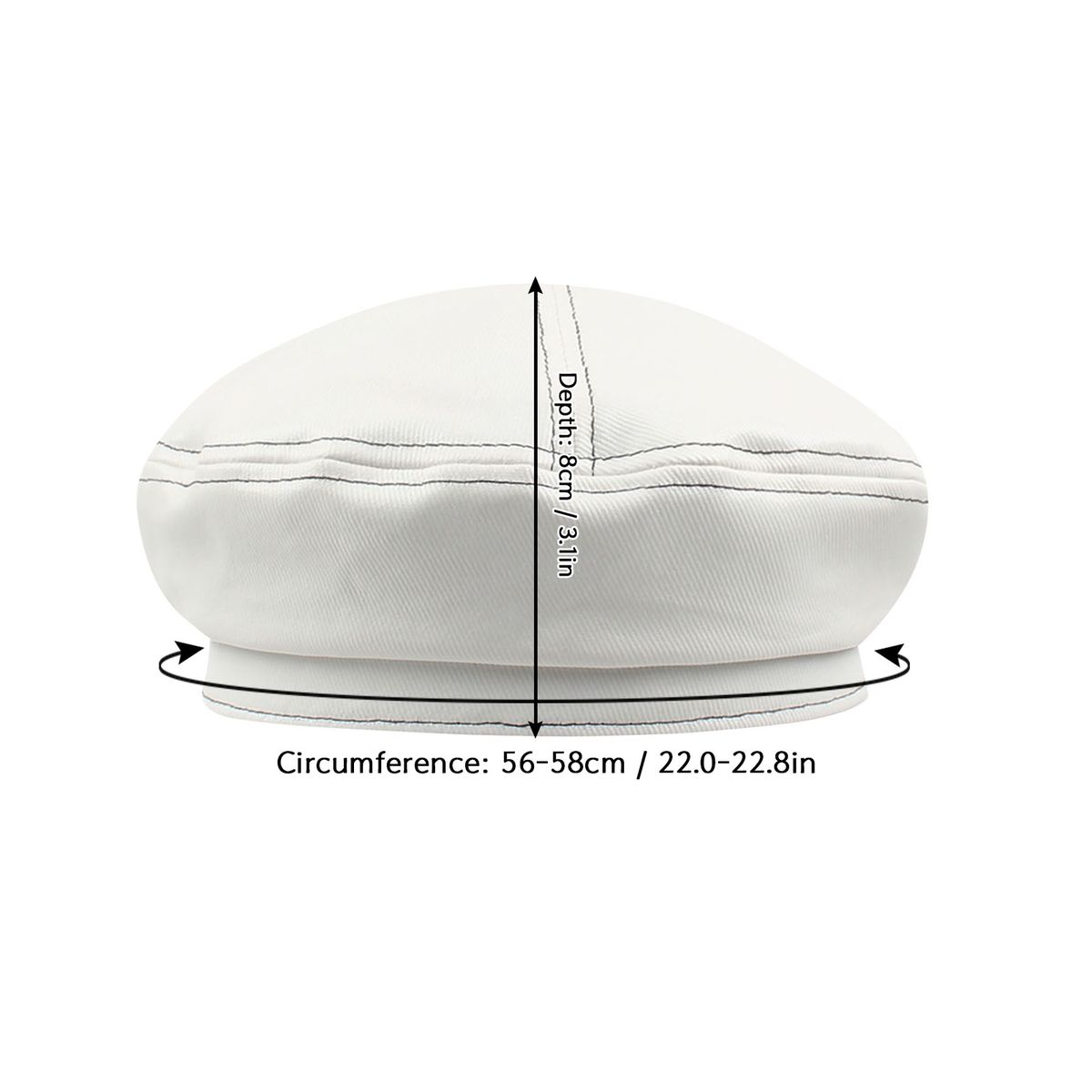 Women Beret Hat PU Leather Adjustable Fashion Artist Cap