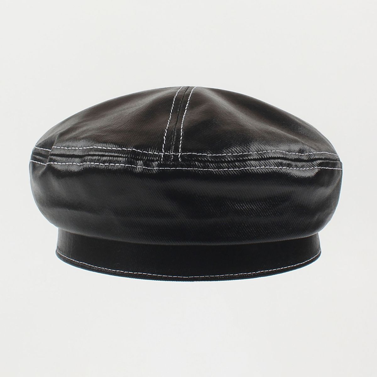 Women Beret Hat PU Leather Adjustable Fashion Artist Cap