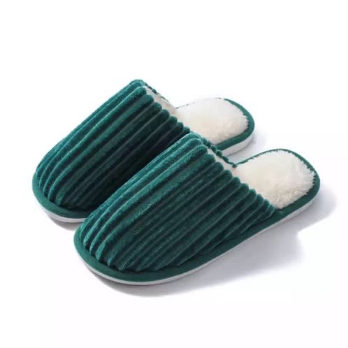 Memory Foam Indoor Slippers -Green