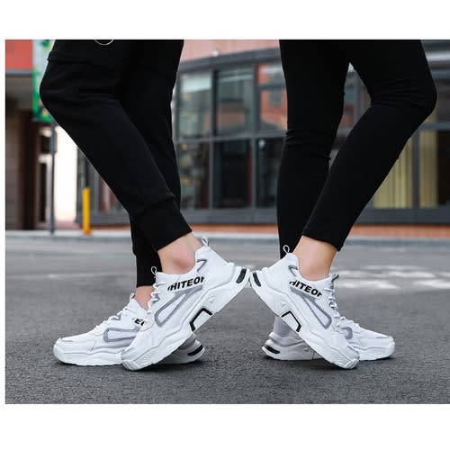 Light-weight Unique Sneakers - White