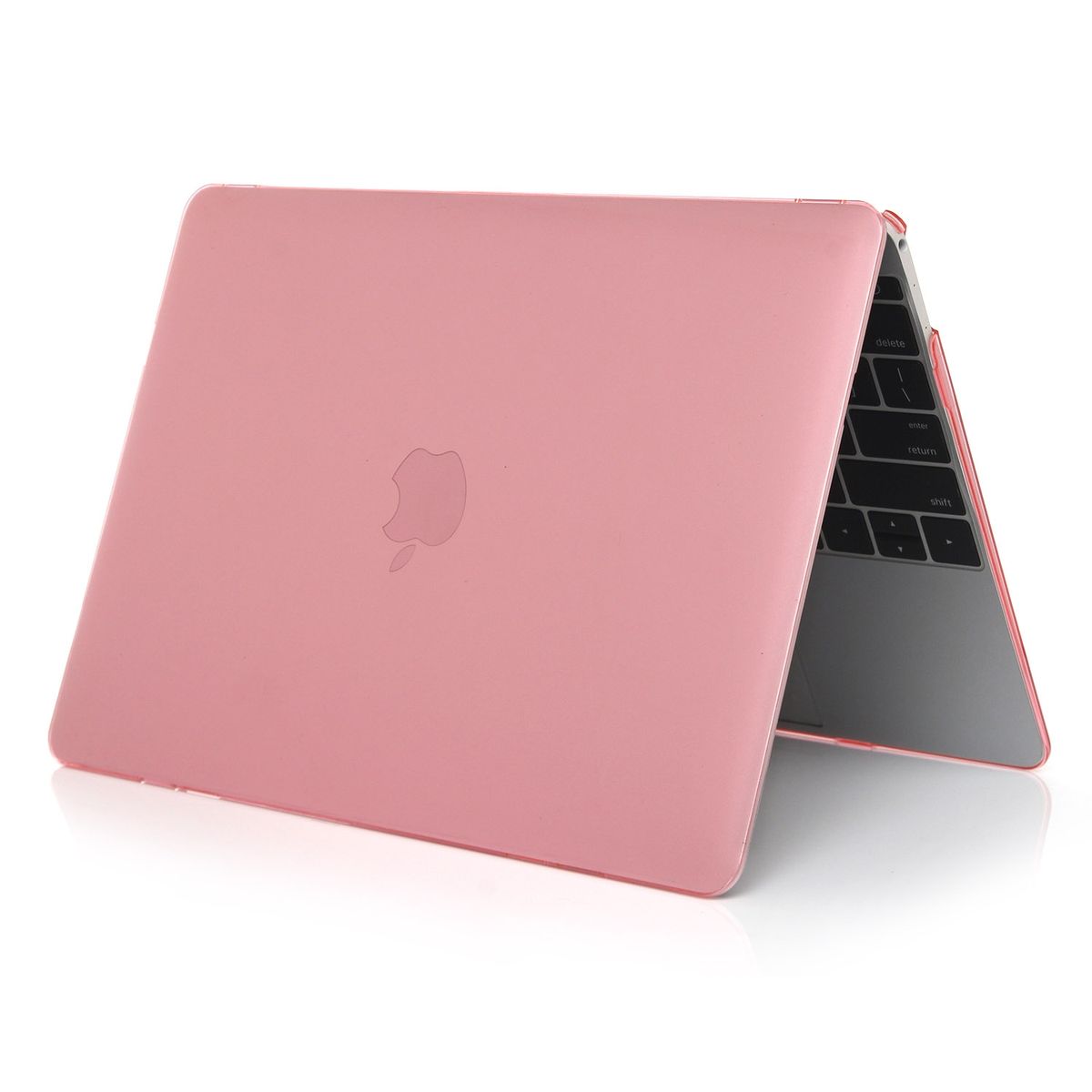 For 12" Macbook Case, Crystal Hard Rubberized Cover For A1534 Macbook 12 Inch, Pink