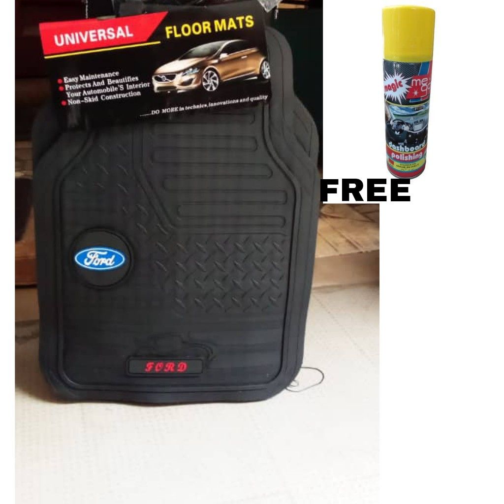 Ford Car Universal Floor Mat 5pcs (free Dashboard Polish)
