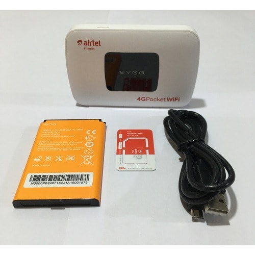 Airtel 4G LTE Internet Pocket Mobile WiFi Router With 5Gig Bonus Data And 10 Hours,3000mAh Battery