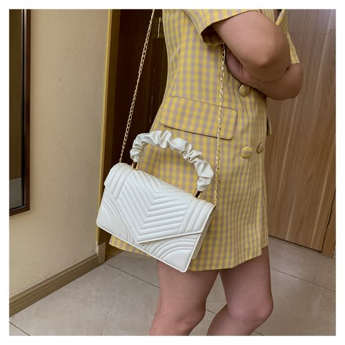 Ladies Handbag- 18X7X13cm - White