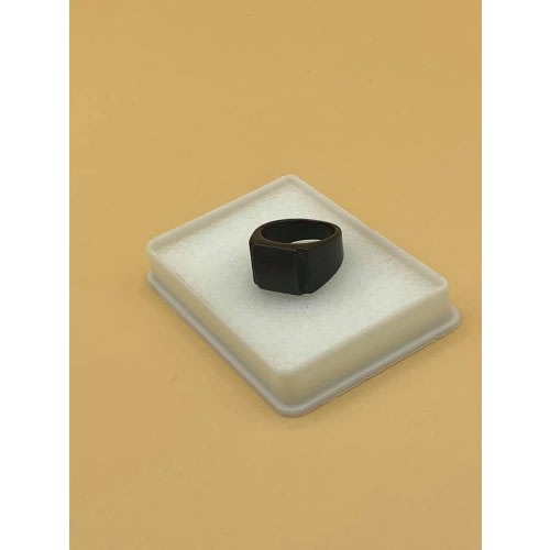 Men's Black Stainless Steel Edge Fashion Ring