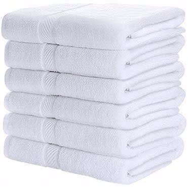 White Bath Towel Bundle - 12 Pcs