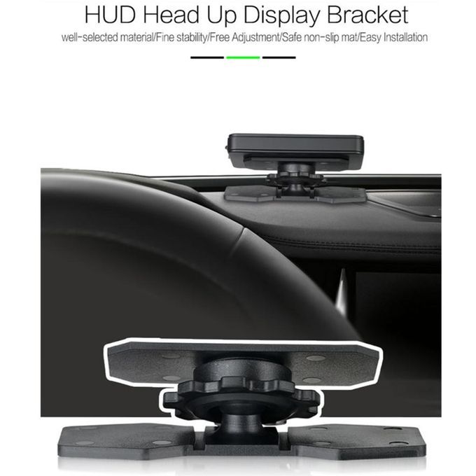 360° Rotable Car GPS Navigation HUD Head Up Display Design Smartphone