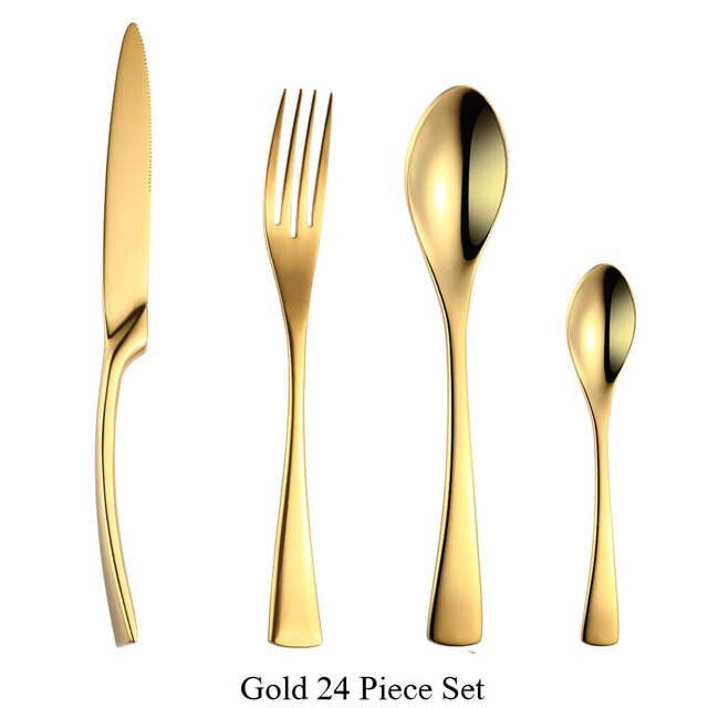 Tableware Stainless Steel Black Cutlery Set