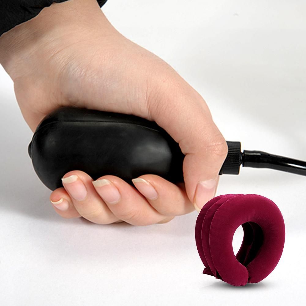 Inflatable Neck Tractor Relaxation Pillow Travel Soft Cervical Vertebra Traction Neck Relief Posture Correction Stretching Brace