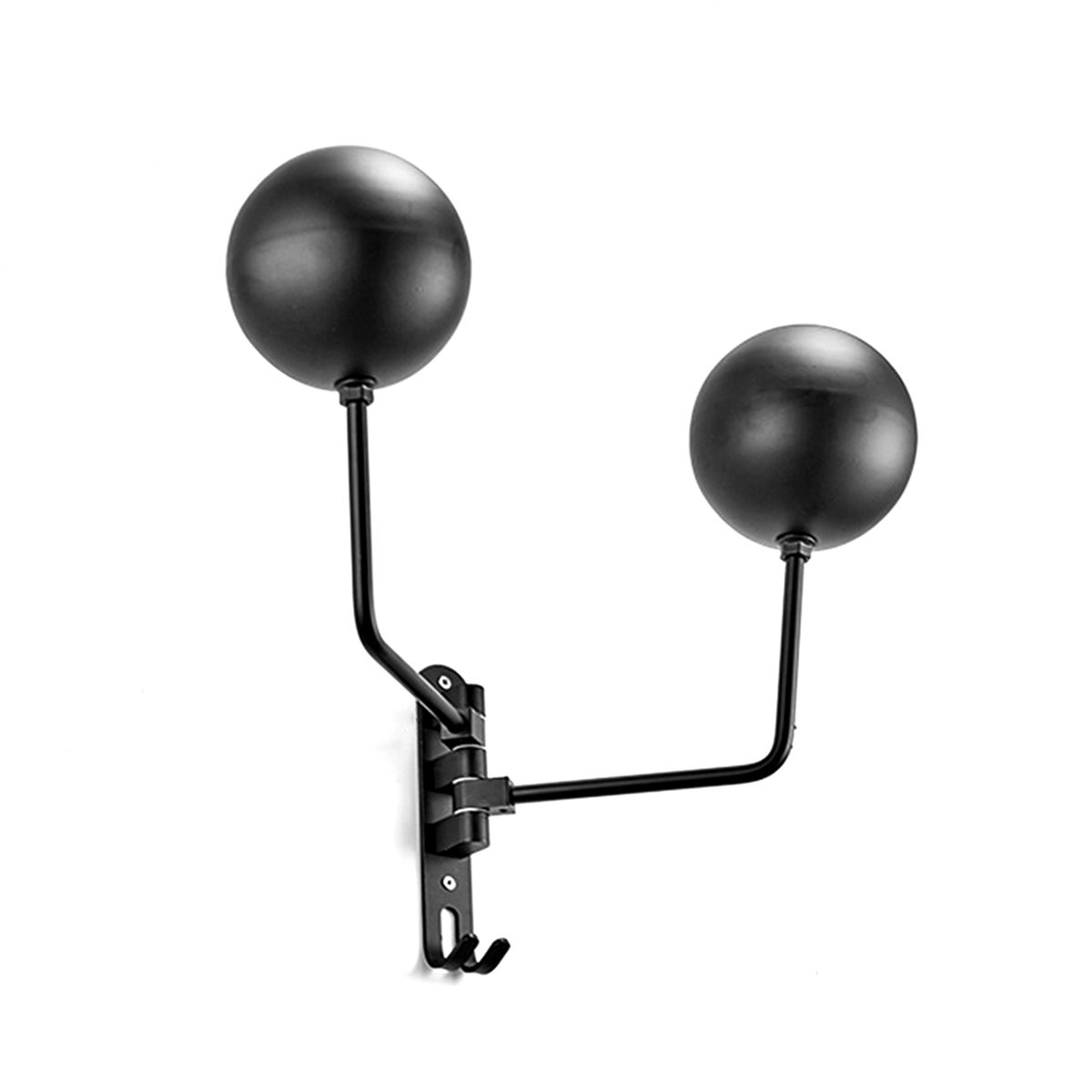 Double Round Ball Motorcycle Helmet Rack With Hooks, 180